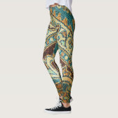 アラベスク織物：アラビアオリエンタルデザイン レギンス (左)