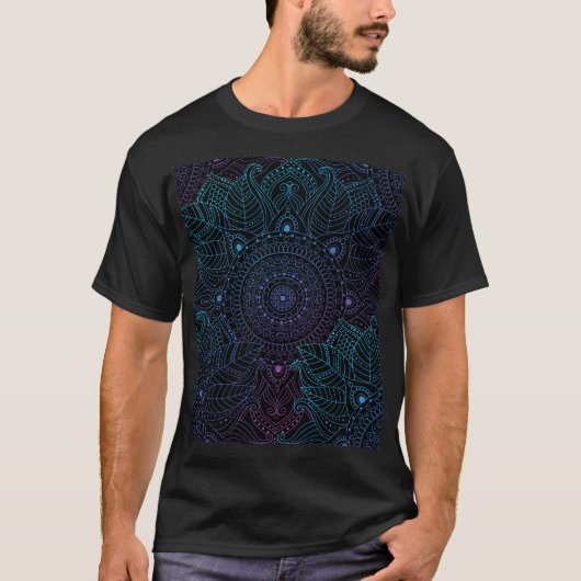 アラベスク至福:オリエンタルマンダラ魔法 Tシャツ (正面)