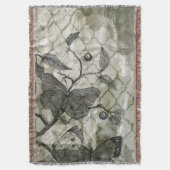 アラベスク蝶I スローブランケット (正面縦)