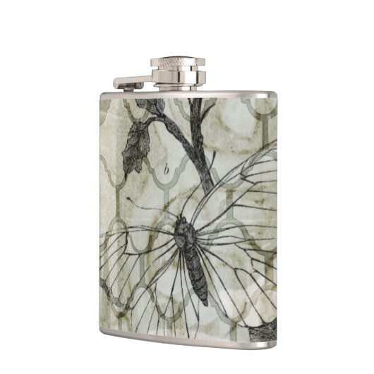 アラベスク蝶II フラスク (左)