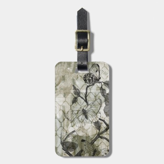 アラベスク蝶II ラゲッジタグ (正面縦)