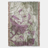 アラベスク蝶III スローブランケット (正面縦)