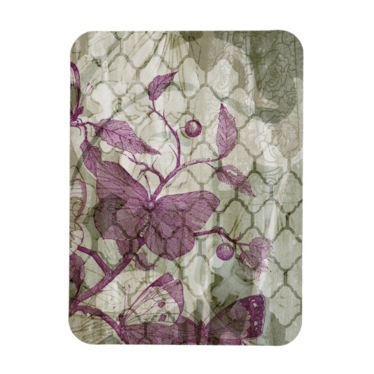 アラベスク蝶III マグネット (縦)