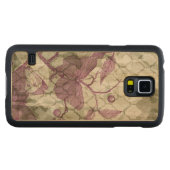 アラベスク蝶III CarvedメープルGalaxy S5スリムケース (正面(横))