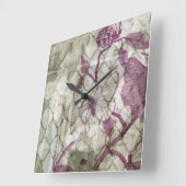 アラベスク蝶IV スクエア壁時計 (傾斜)