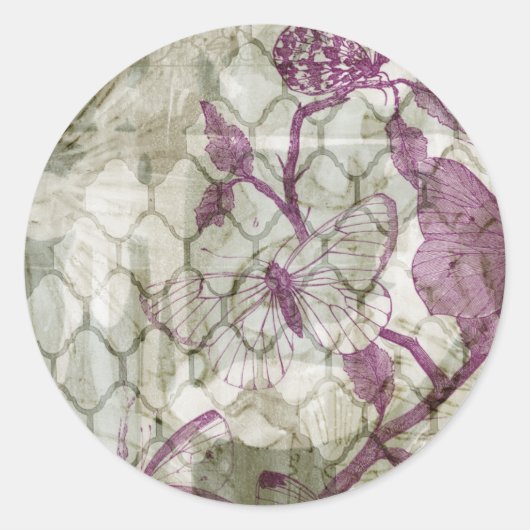 アラベスク蝶IV ラウンドシール (正面)