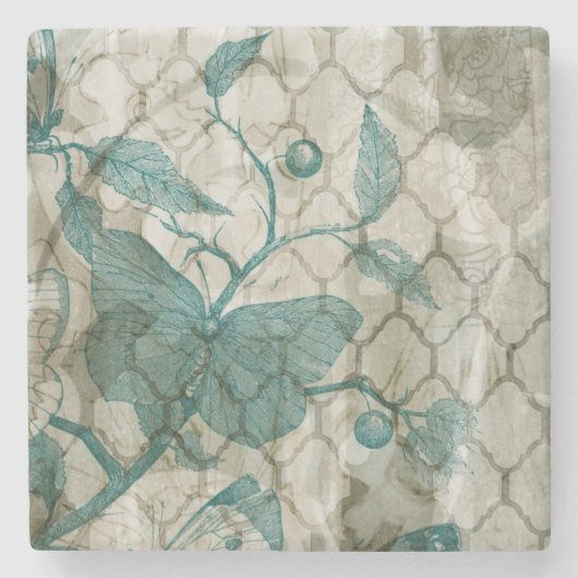 アラベスク蝶V ストーンコースター (正面)