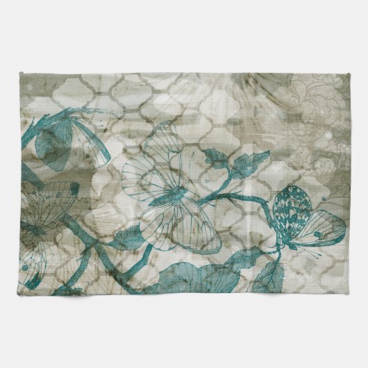 アラベスク蝶VI キッチンタオル (横)