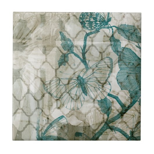 アラベスク蝶VI タイル (正面)