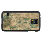 アラベスク蝶VI CarvedメープルGalaxy S5スリムケース (正面(横))