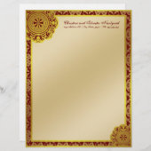 アラベスク金ゴールドレース、レターヘッド レターヘッド (正面/裏面)