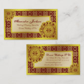 アラベスク金ゴールドレース 名刺 (正面/裏面)