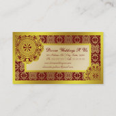 アラベスク金ゴールドレース 名刺 (裏面)