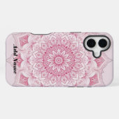 アラベスク ピンク マンダラケース iPhoneケース (裏面横)