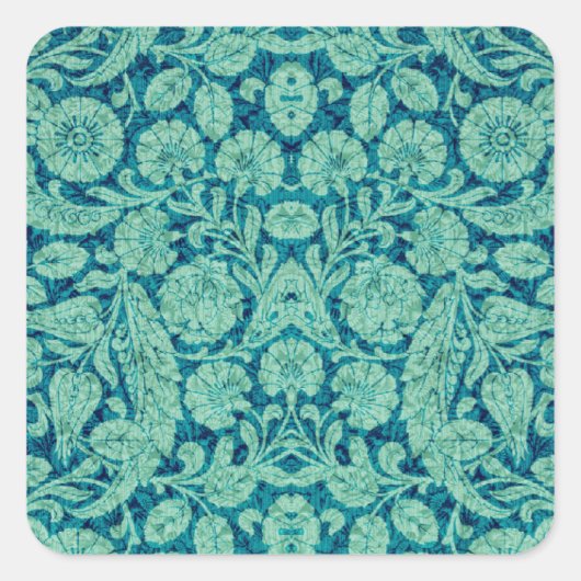 アラベビクトリアンスク、CANTARAのティール(緑がかった色)&アクア スクエアシール (正面)