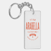 アラベラパーソナライズされたネーム誕生日ギフト キーホルダー (正面左)