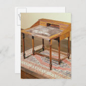 アラベ書スクの木工入りクルミ ポストカード (正面/裏面)