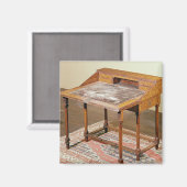 アラベ書スクの木工入りクルミ マグネット (正面/裏面)