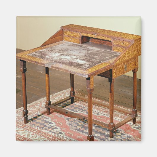 アラベ書スクの木工入りクルミ マグネット (正面)