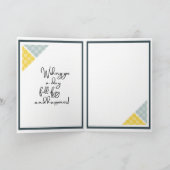 アラベ素朴スク誕生日の夕暮れと明るい色 カード (内部)