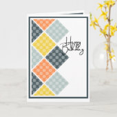 アラベ素朴スク誕生日の夕暮れと明るい色 カード (黄色い花)