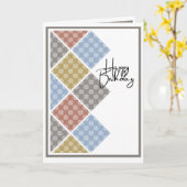 アラベ素朴スク誕生日ダスキートーン カード (黄色い花)