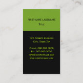 アラミリタリスグリーンオウム 名刺 (裏面)