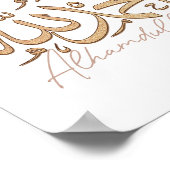 アラムドゥッリライスラム書道アート ポスター (角)