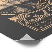 アラメダカリフォルニア – ヴィンテージネイビー軍隊クルーザー ポスター (角)