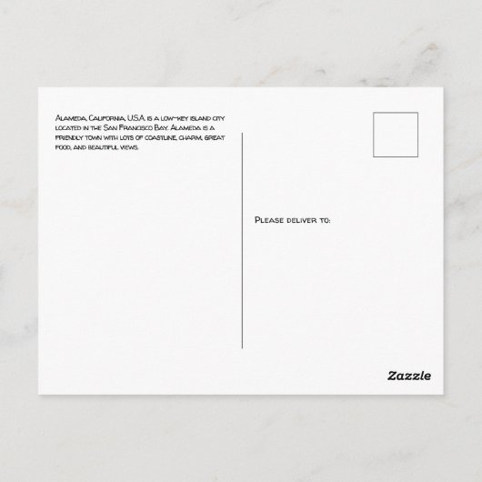 アラメダポストカードからこんにちは ポストカード (裏面)