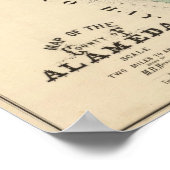 アラメダ県の地図 ポスター (角)