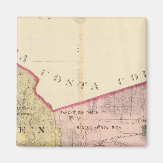 アラメダ県の地図 マグネット (正面)