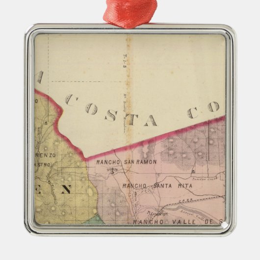 アラメダ郡図 メタルオーナメント (正面)