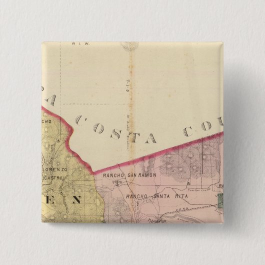 アラメダ郡図 缶バッジ (正面)