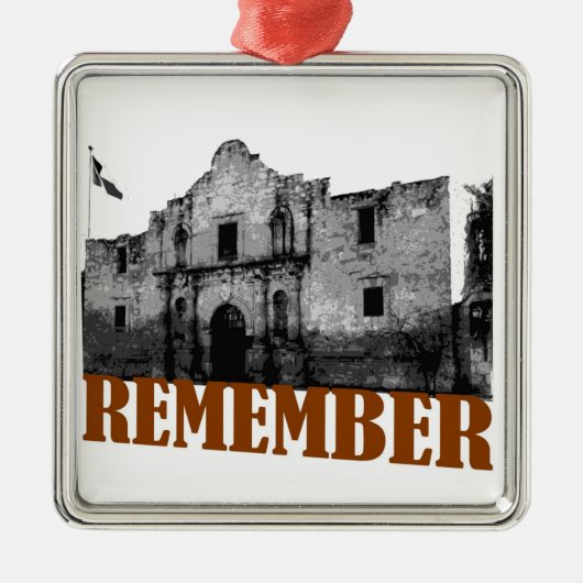 アラモのオーナメントを覚えて下さい メタルオーナメント (正面)