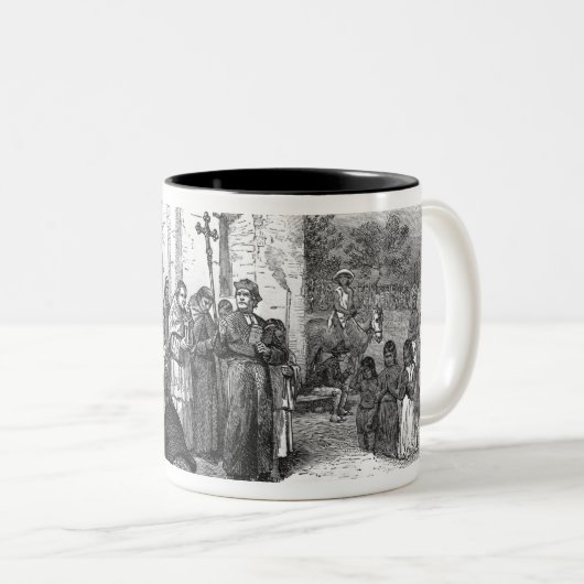 アラモのスペインのな代表団 ツートーンマグカップ (正面右)