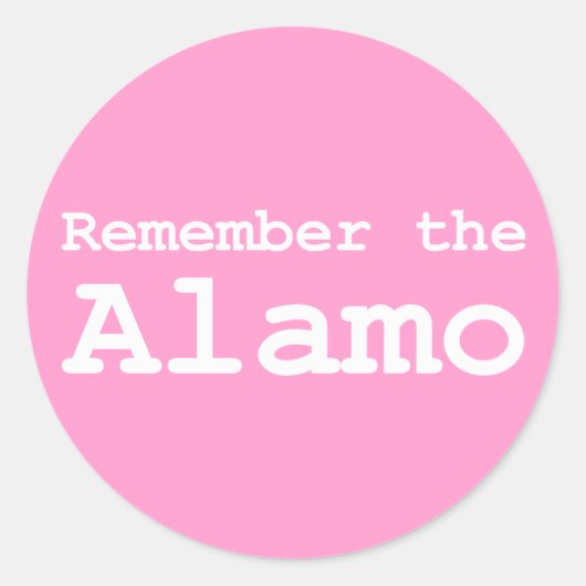 アラモの贈り物を思い出す ラウンドシール (正面)