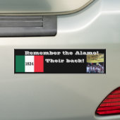 アラモを覚えて下さい! バンパーステッカー (車上)