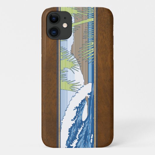 アラモアナハワイアンコフェイクアウッドサーフサイン Case-Mate iPhoneケース (裏面)
