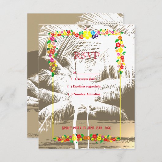 アラモアナ 出欠カード (正面/裏面)