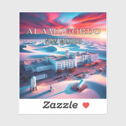 アラモゴルドニューメキシコ3インチビニールステッカー シール (シート)