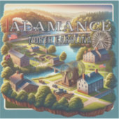 アラモゴルドニューメキシコ3インチビニールステッカー シール (正面)