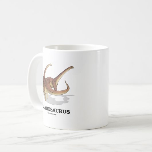 アラモサウルス(恐竜のおもしろい) コーヒーマグカップ (正面左)