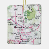 アラモサCOの地図 セラミックオーナメント (左)