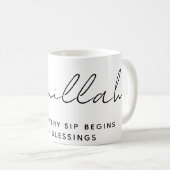 アラモダンビアカスタムビアビスミラ文字ブラック コーヒーマグカップ (正面右)