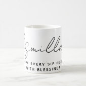 アラモダンビアカスタムビアビスミラ文字ブラック コーヒーマグカップ (中央)