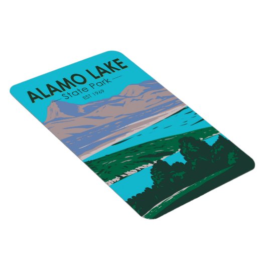 アラモレイク州パークアリゾナヴィンテージ マグネット (右側)