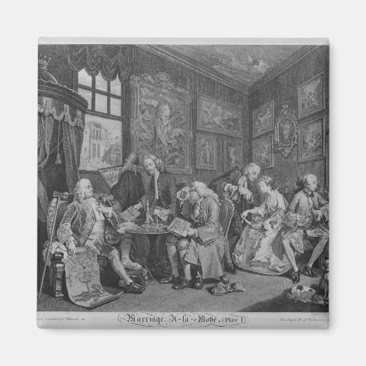 アラモードでの結婚 マグネット (正面)