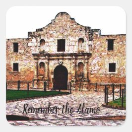 アラモ広場ステッカー スクエアシール