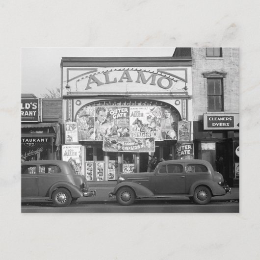アラモ映画館 1937年 ポストカード (正面)
